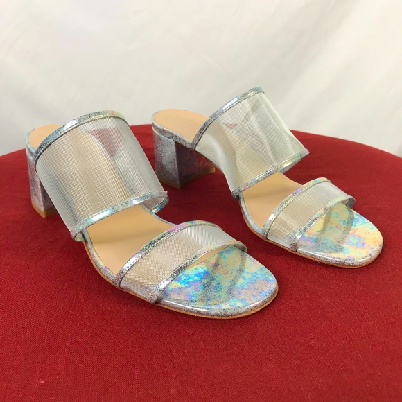 Maryam Nassir Zadeh Shoes - Maryam Nassir Zadeh size 39 iridescent mesh heels